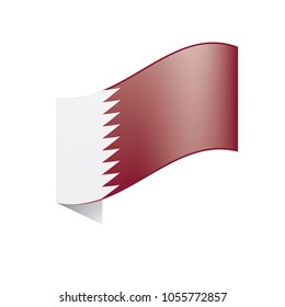 Qatar flag, vector illustration