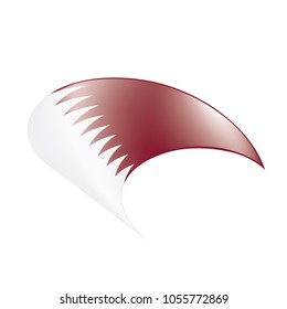 Qatar flag, vector illustration