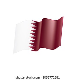 Qatar flag, vector illustration