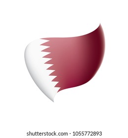 Qatar flag, vector illustration