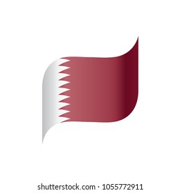 Qatar flag, vector illustration