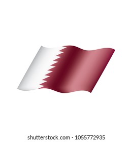 Qatar flag, vector illustration