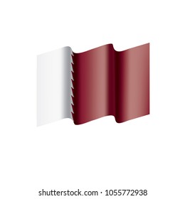 Qatar flag, vector illustration