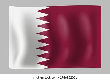 Qatar Flag Vector Illustration. Banner. Flag Logo. Flag Vector. Flags Of The World. Flag Of Independence Day. Abstract Vector Illustration Eps.10