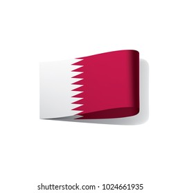 Qatar flag, vector illustration on a white background