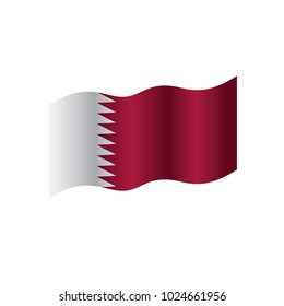 Qatar flag, vector illustration on a white background