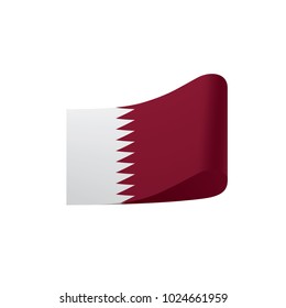 Qatar flag, vector illustration on a white background