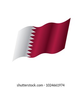 Qatar flag, vector illustration on a white background