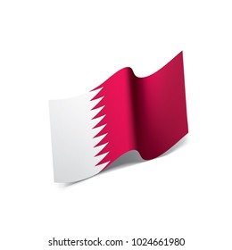 Qatar flag, vector illustration on a white background