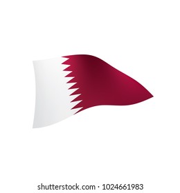 Qatar flag, vector illustration on a white background