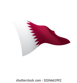 Qatar flag, vector illustration on a white background