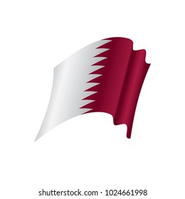 Qatar flag, vector illustration on a white background