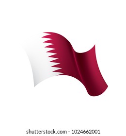 Qatar flag, vector illustration on a white background