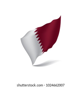 Qatar flag, vector illustration on a white background