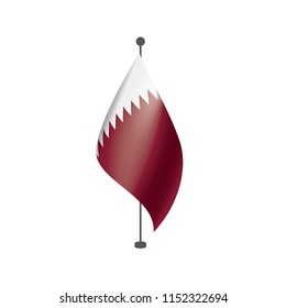 Qatar flag, vector illustration on a white background