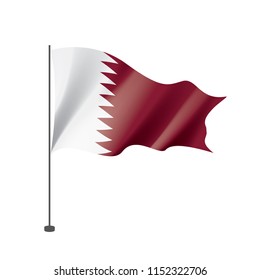 Qatar flag, vector illustration on a white background