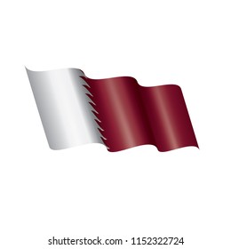 Qatar flag, vector illustration on a white background