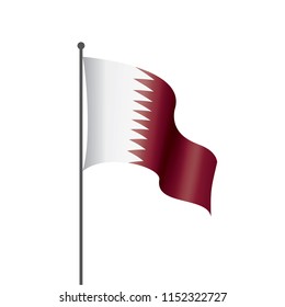 Qatar flag, vector illustration on a white background