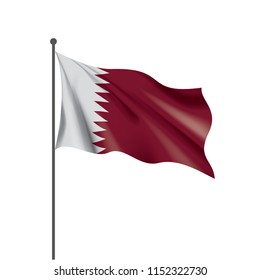 Qatar flag, vector illustration on a white background