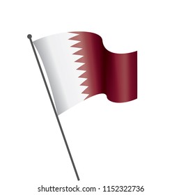 Qatar flag, vector illustration on a white background