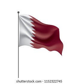 Qatar flag, vector illustration on a white background