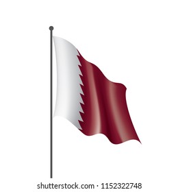 Qatar flag, vector illustration on a white background