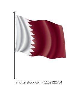 Qatar flag, vector illustration on a white background