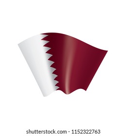 Qatar flag, vector illustration on a white background