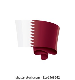 Qatar flag, vector illustration on a white background