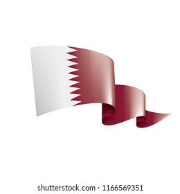Qatar flag, vector illustration on a white background