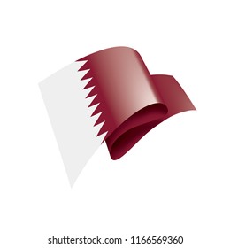 Qatar flag, vector illustration on a white background