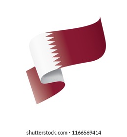 Qatar flag, vector illustration on a white background