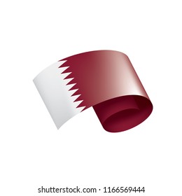 Qatar flag, vector illustration on a white background