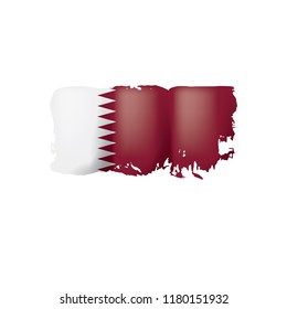 Qatar flag, vector illustration on a white background.