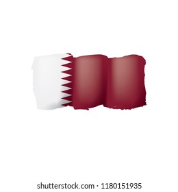 Qatar flag, vector illustration on a white background.