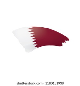 Qatar flag, vector illustration on a white background.