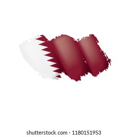 Qatar flag, vector illustration on a white background.