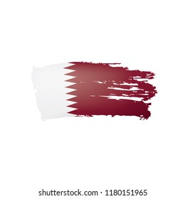 Qatar flag, vector illustration on a white background.