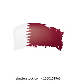 Qatar flag, vector illustration on a white background.
