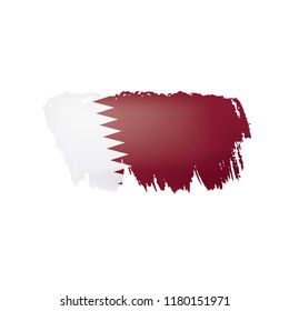 Qatar flag, vector illustration on a white background.