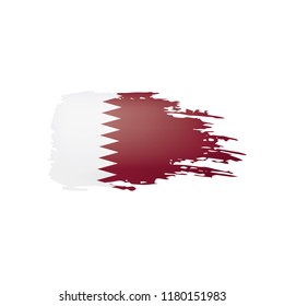 Qatar flag, vector illustration on a white background.