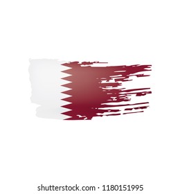 Qatar flag, vector illustration on a white background.