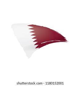 Qatar flag, vector illustration on a white background.