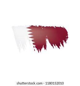 Qatar flag, vector illustration on a white background.