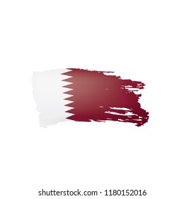 Qatar flag, vector illustration on a white background.