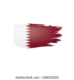 Qatar flag, vector illustration on a white background.