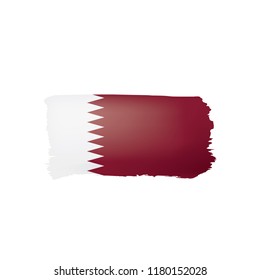Qatar flag, vector illustration on a white background.