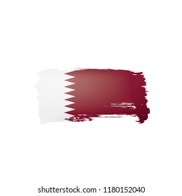 Qatar flag, vector illustration on a white background.