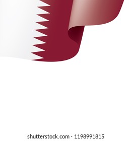 Qatar flag, vector illustration on a white background