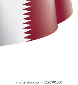 Qatar flag, vector illustration on a white background